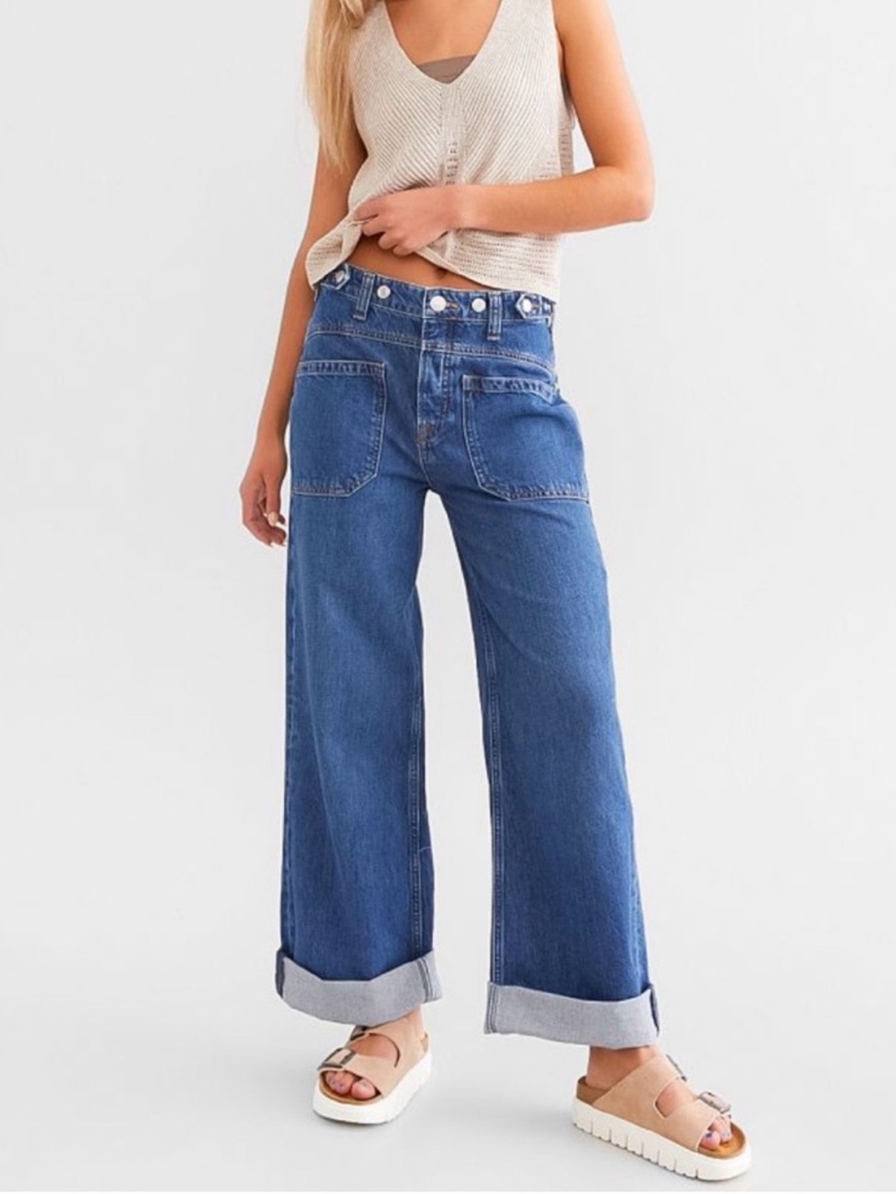 Free People Cuffed Palmer Jeans 30